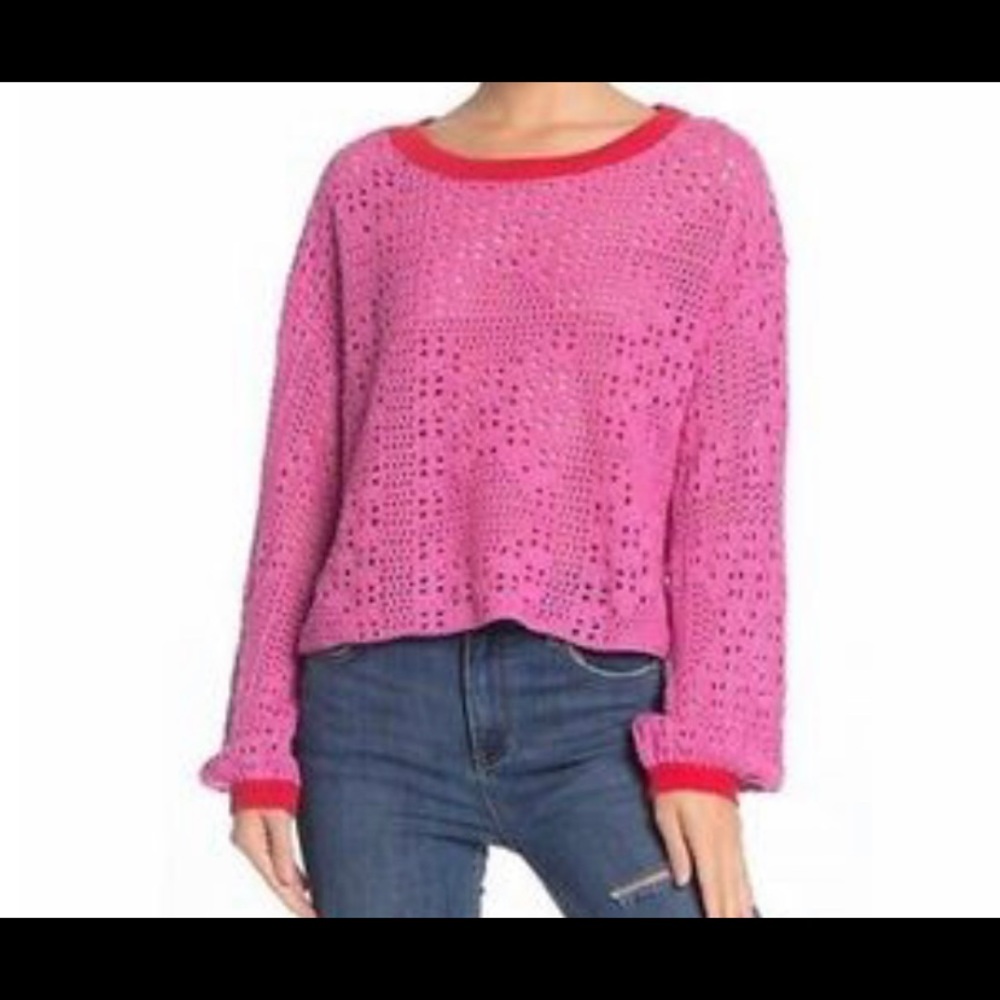 Free People crochet sweater